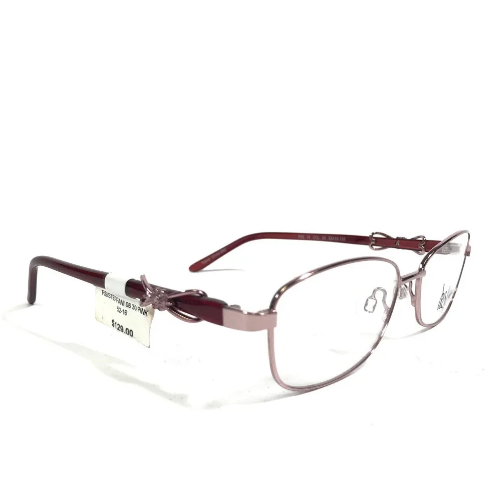 Roberto Steffani RSS 08 COL 30 Eyeglasses Frames Red Pink Square 52-16-135
